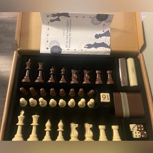 Longaberger all in one game basket accessory set